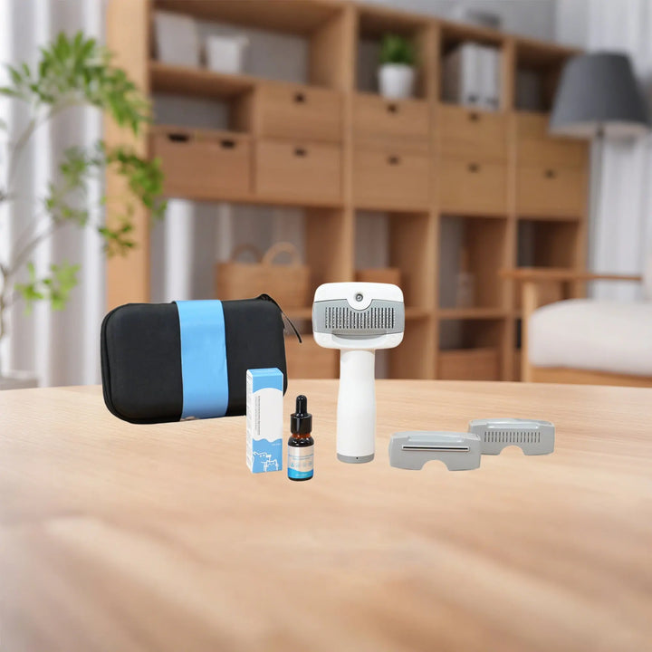 Brosse vaporisatrice pour animaux de compagnie – Peigne de toilettage 3 en 1