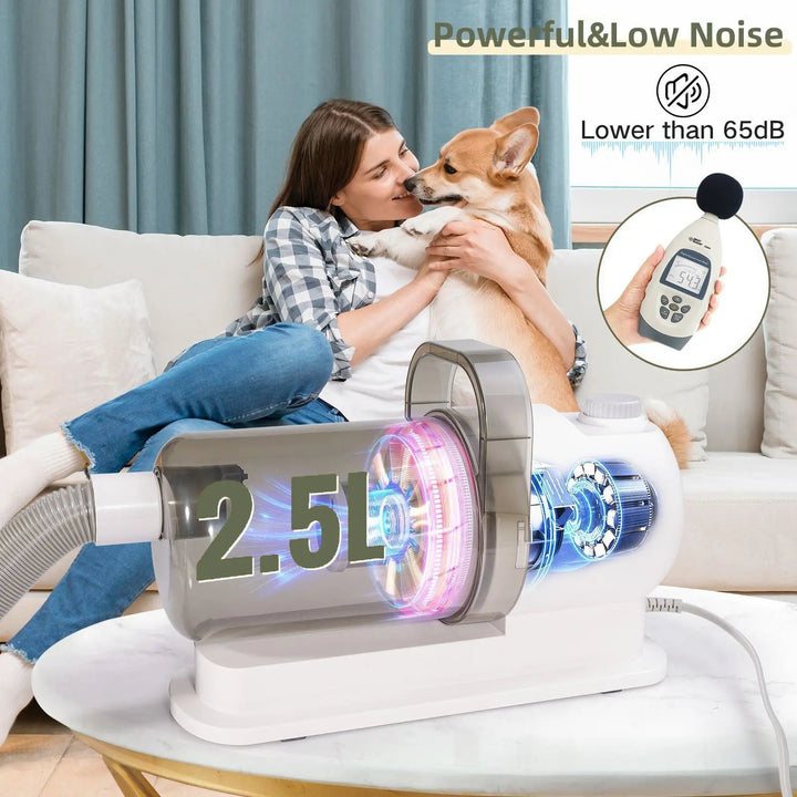 Pet Grooming Vacuum Kit for Dogs and Cats