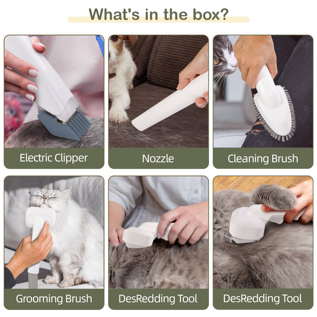 Pet Grooming Vacuum Kit for Dogs and Cats