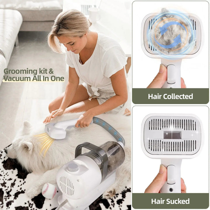 Pet Grooming Vacuum Kit for Dogs and Cats