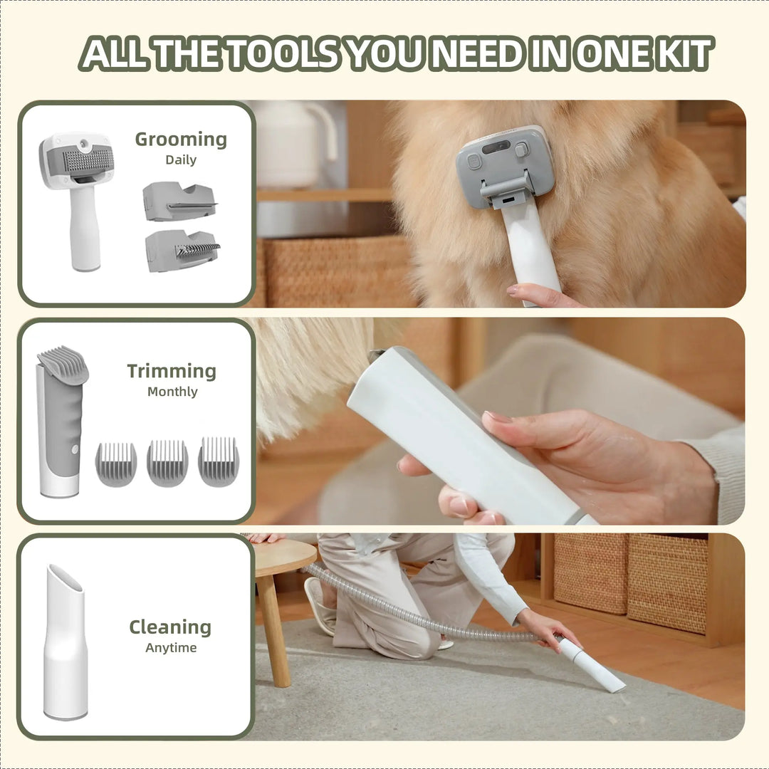 Aspirateur de toilettage pour animaux 6 en 1