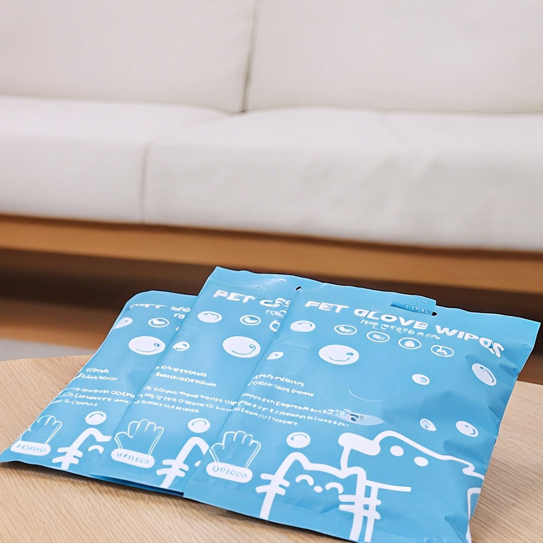 Disposable Pet Grooming Glove Wipes