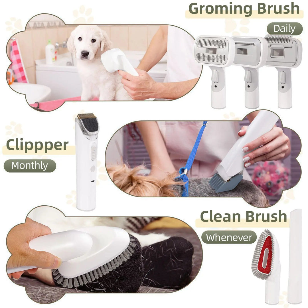 Pet Grooming Vacuum Kit for Dogs and Cats