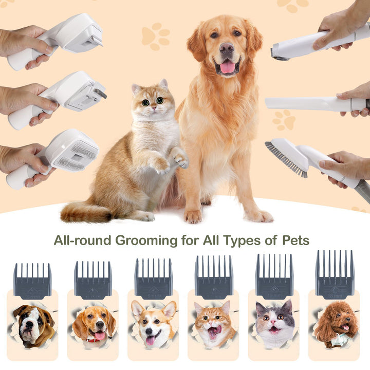 Pet Grooming Vacuum Kit for Dogs and Cats