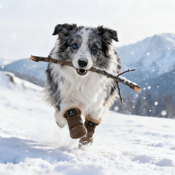 GoFurly Dog Boots Winter Waterproof with Fleece Lining