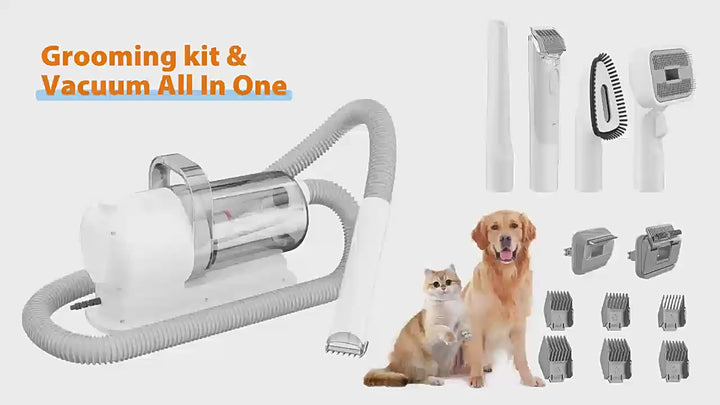 Pet Grooming Vacuum Kit for Dogs and Cats